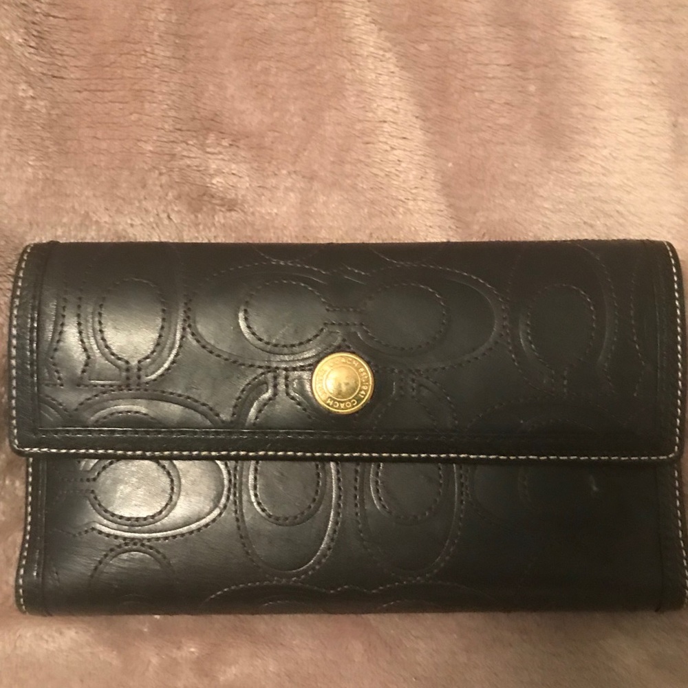 Leather coach wallet Authentic